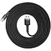 Baseus Cafule 2A 3 m USB-Micro USB kábel, fekete-szürke (CAMKLF-HG1)