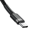 Baseus Cafule PD 2.0 QC 3.0 60 W USB-C - USB-C PD kábel 1 m, fekete-szürke (CATKLF-GG1)