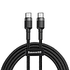 Baseus Cafule PD 2.0 QC 3.0 60 W USB-C - USB-C PD kábel 1 m, fekete-szürke (CATKLF-GG1)