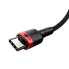 Baseus Cafule USB-C - USB-C kábel, QC 3.0, PD 2.0, 100 W, 5A, 2 m, piros-fekete (CATKLF-AL91)