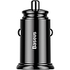 Baseus Circular 2xUSB QC3.0 5A 30W autós töltő, fekete (CCALL-YD01)