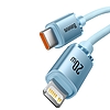 Baseus Crystal Shine Series USB Type C kábel - lightning gyors töltési tápellátás, 20 W 1,2 m kék (CAJY001303)