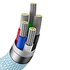 Baseus Crystal Shine Series USB Type C kábel - lightning gyors töltési tápellátás, 20 W 1,2 m kék (CAJY001303)