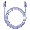 Baseus Crystal Shine USB-C kábel a Lightninghez, 20W, PD, 1.2m, lila (CAJY000205)