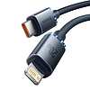 Baseus Crystal Shine USB-C kábel a Lightninghez, 20W, PD, 2m, fekete (CAJY000301)