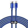 Baseus Crystal Shine USB-C kábel a Lightninghez, 20W, PD, 2m, kék (CAJY000303)