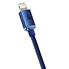 Baseus Crystal USB-C kábel a Lightninghez, 20W, 1.2m, kék (CAJY000203)