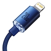 Baseus Crystal USB-C kábel a Lightninghez, 20W, 1.2m, kék (CAJY000203)