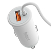 Baseus CW01 Mágneses autós telefontartó szellőzőrácsra és töltő, USB, 15W + 25W, fehér (SUCX040002)