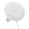 Baseus CW01 Mágneses autós telefontartó szellőzőrácsra, USB-C, 15W + 25W, fehér (SUCX040102)