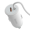 Baseus CW01 Mágneses autós telefontartó szellőzőrácsra, USB-C, 15W + 25W, fehér (SUCX040102)