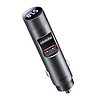 Baseus Energy Column Pro autós vezeték nélküli MP3 töltő, Bluetooth 5.0, 2xUSB, 30W, szürke (CDNL000014)