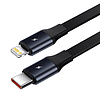Baseus Enjoyment autós töltő + 2 kábel USB-C + Lightning 3A, 30W fekete (CGTX000001)