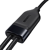 Baseus Flash Series 2 az 1-ben USB-C / Lightning USB-C kábel, 100 W, 1,2 m, fekete (CA1T2-F01)