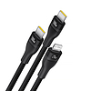 Baseus Flash Series 3 3 az 1-ben kábel 100W USB-C - USB-C+USB-C+ Lightning 1.5m + 3 x 0.25 m - fekete