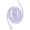 Baseus Free2Pull kábel behúzható USB-C / Lightning 20W 1m - lila