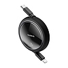 Baseus Free2Pull USB-C / Lightning kábel, visszahúzható, 20W, 1m - fekete