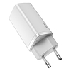 Baseus GaN2 Lite fali töltő, USB + USB-C, 65 W, EU, fehér (CCGAN2L-B02)