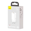 Baseus GaN2 Lite fali töltő, USB + USB-C, 65 W, EU, fehér (CCGAN2L-B02)