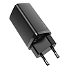 Baseus GaN2 Lite fali töltő, USB + USB-C, 65 W, EU, fekete (CCGAN2L-B01)