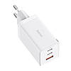 Baseus GaN5 Pro Töltő, 2xUSB-C + USB, 65W, fehér (CCGP120202)