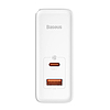 Baseus GaN5 Pro USB-C + USB fali töltő, 100W + 1m kábel, fehér (CCGP090202)