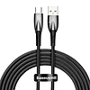Baseus Glimmer USB - USB-C töltőkábel, 100W, 2m, fekete (CADH000501)