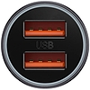 Baseus Golden Contactor Max autós töltő, 2x USB, 60W, grey (CGJM000013)