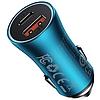 Baseus Golden Contactor Max autós töltő, USB + USB-C, 60W, kék (CGJM000103)