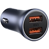 Baseus Golden Contactor Pro autós töltő, 2x USB, QC, SCP, 40W, szürke (CCJD-A0G)