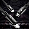 Baseus Golden Loop visszahúzható 3 az 1-ben USB kábel - micro USB / Lightning / USB-C 3.5A 35cm - 120cm fekete (CAMLT-JH01)