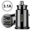 Baseus Grain autós töltő 2x USB 5V 3.1A, fekete (CCALL-ML01)