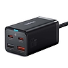 Baseus gyorstöltő GaN3 Pro, 2x USB-C, 2x USB, 65W, fekete (CCGP040101)