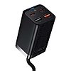 Baseus gyorstöltő GaN3 Pro, 2x USB-C, 2x USB, 65W, fekete (CCGP040101)