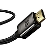 Baseus High Definition Series HDMI 2.1 kábel, 8K 60Hz, 3D, HDR, 48Gbps, 1m fekete aluminium véggel (WKGQ000001)