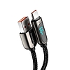 Baseus kijelzőkábel USB Type-C-hez, 66W, 1m, fekete (CASX020001)