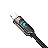 Baseus kijelzőkábel USB Type-C-hez, 66W, 1m, fekete (CASX020001)