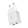 Baseus kompakt gyorstöltő, 2x USB, 10.5W fehér (CCXJ010202)