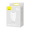 Baseus kompakt gyorstöltő, 2x USB, 10.5W fehér (CCXJ010202)