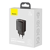 Baseus kompakt gyorstöltő, USB, USB-C, 20 W, fekete (CCXJ-B01)