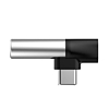 Baseus L41 USB-C Mini Jack 3,5 mm-es csatlakozóhoz + USB-C adapter, ezüst (CATL41-S1)