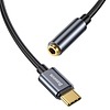 Baseus L54 USB-C audioadapter + 3,5 mm-es mini jack csatlakozó, szürke (CATL54-0G)
