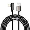 Baseus Legend Series Lightning derékszögű USB-kábel, 2,4 A, 2 m, fekete (CALCS-A01)