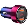 Baseus Magic 2x USB QC 3.0 45W autós töltő, piros-kék (CCMLC20A-09)