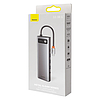 Baseus Metal Gleam Series 11 az 1-ben hub, USB-C - 3x USB 3.0 + 2x HDMI + USB-C PD + Ethernet RJ45 + microSD / SD + VGA + AUX (CAHUB-CT0G)