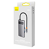 Baseus Metal Gleam Series 4 az 1-ben hub, USB-C - 3x USB 3.0 / Ethernet RJ45 (WKWG070113)