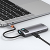 Baseus Metal Gleam Series 4 az 1-ben hub, USB-C - USB 3.0 + USB 2.0 + HDMI + USB-C PD (CAHUB-CY0G)