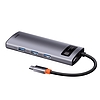 Baseus Metal Gleam Series 5 az 1-ben hub, USB-C - 3x USB 3.0 + HDMI + USB-C PD (CAHUB-CX0G)