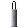 Baseus Metal Gleam Series 7 az 1-ben hub elosztó, USB-C - 3x USB 3.0 + 2x HDMI + USB-C PD + Ethernet RJ45 (WKWG040113)