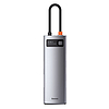 Baseus Metal Gleam Series 8 az 1-ben hub, USB-C - 3x USB 3.0 + HDMI + USB-C PD + Ethernet RJ45 + microSD / SD (CAHUB-CV0G)